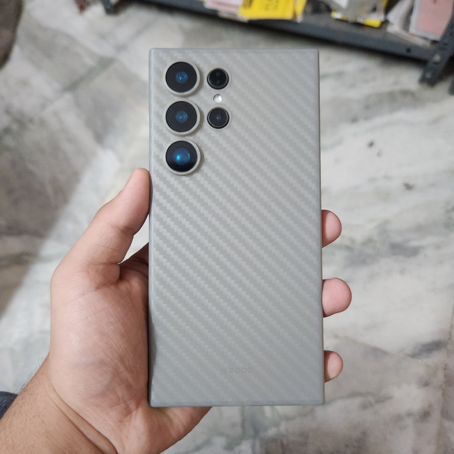 Samsung Galaxy S24 Ultra KZDOO Air Carbon Ultra Thin Paper Case with Camera Protection - Purple