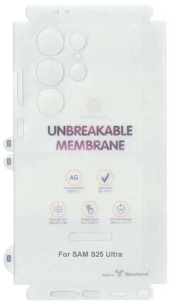 Back & Side (Lamination) Membrane Edge to Edge Protection for Samsung S25 Ultra