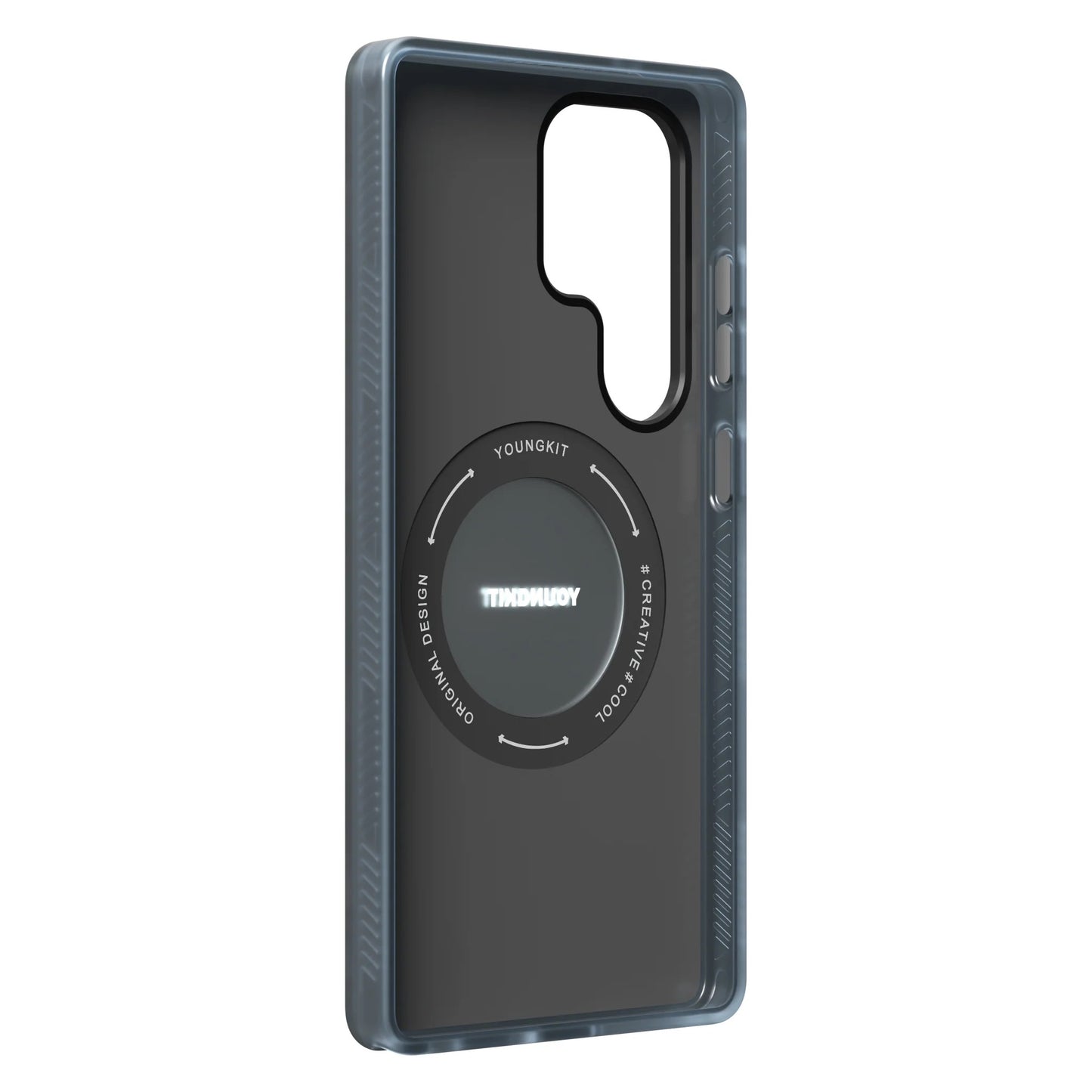 Samsung Galaxy S26 Ultra Youngkit Case, Cyberpunk 360° Spin Magnetic Stand Case - Black
