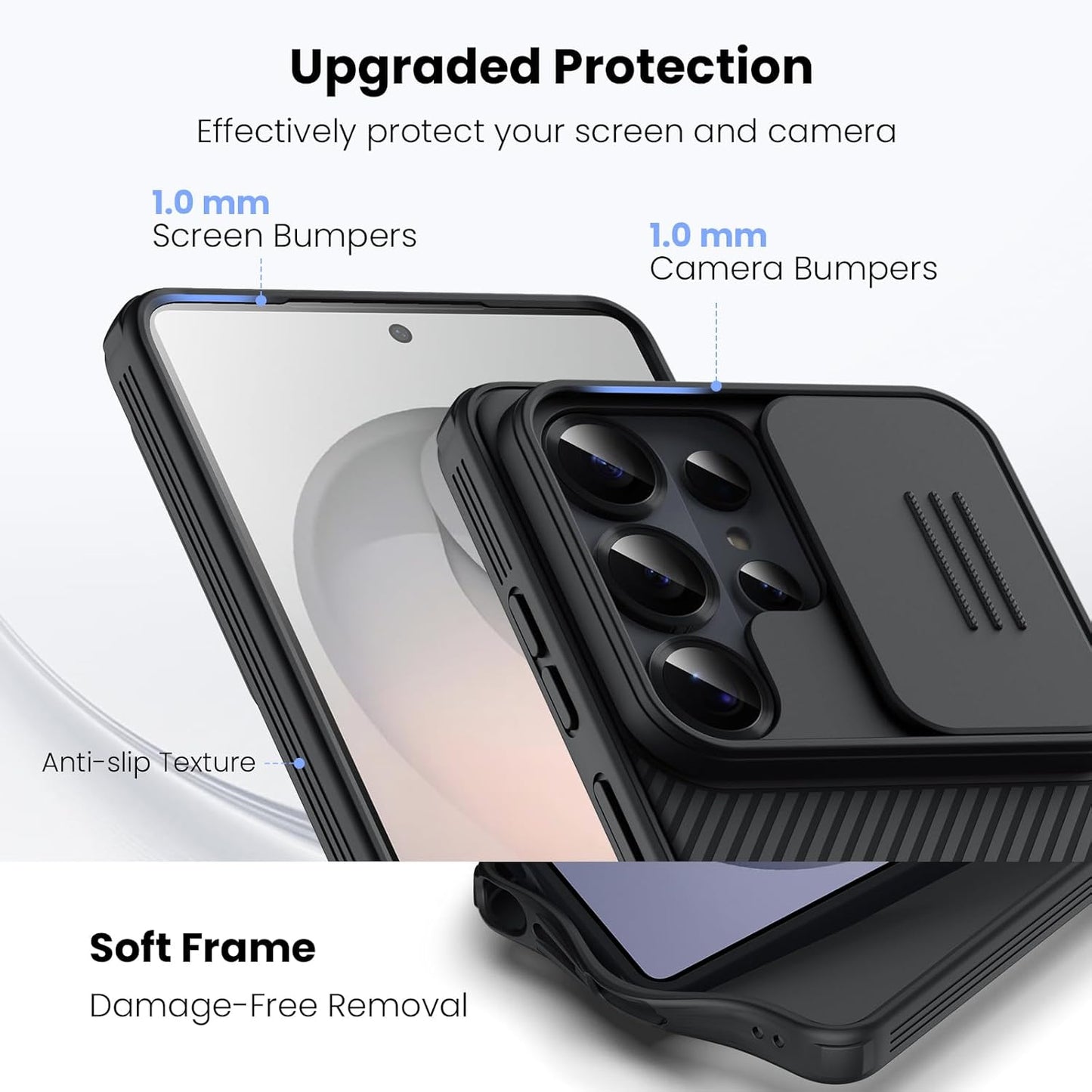 Samsung Galaxy S26 Ultra Nillkin Cover, CamShield Pro Slider Camera Close & Open Double Layered Protection TPU + PC - Black