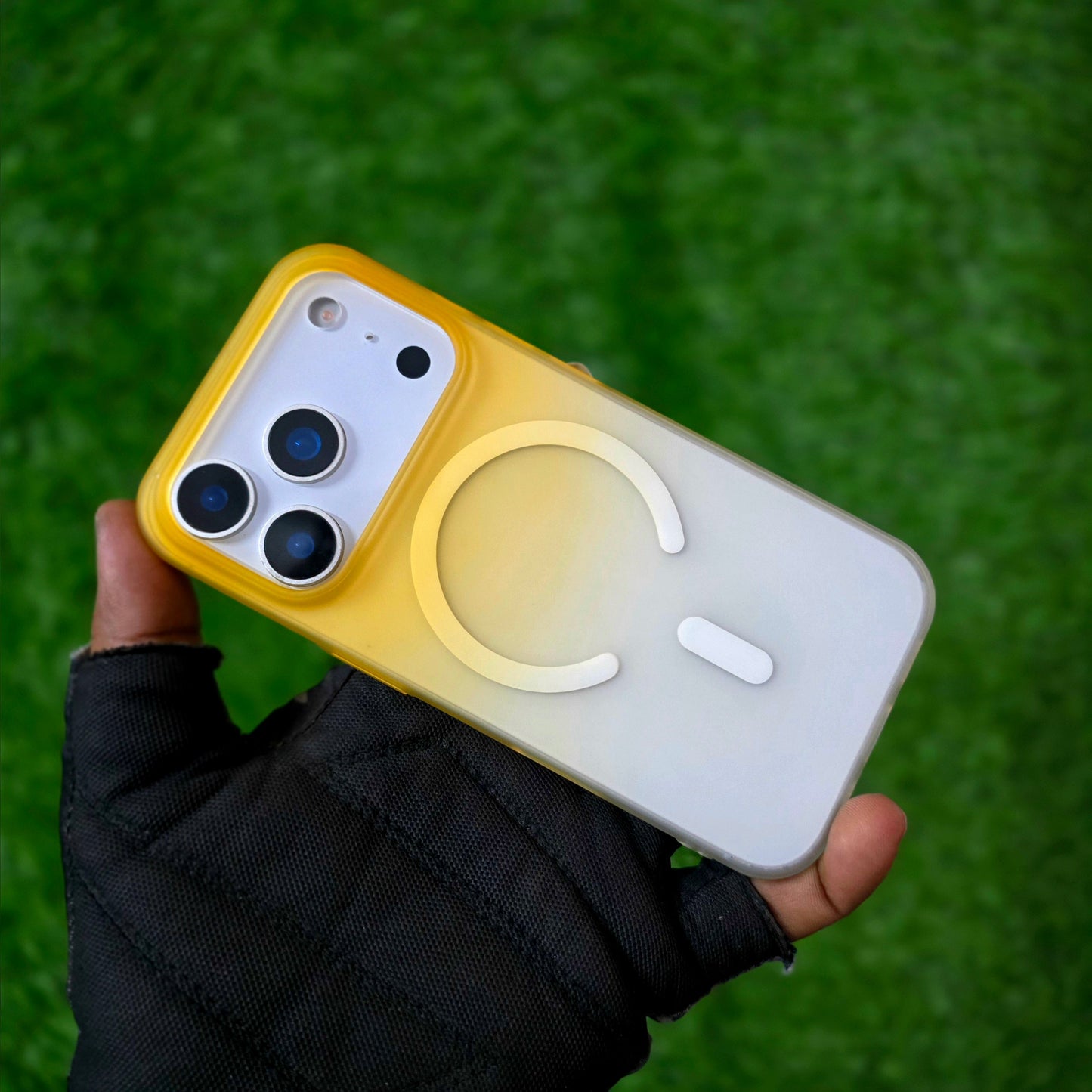 iPhone 17 Pro Max Dual Color Shade Matte Finish Smoke Cover with Magsafe - Yellow