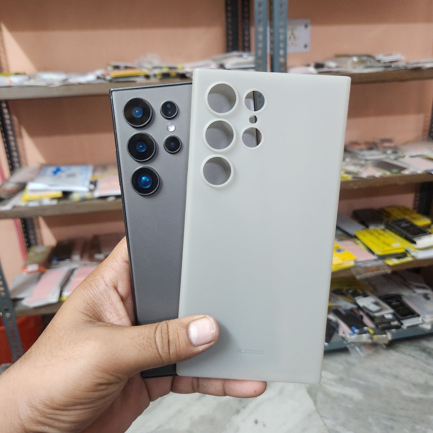 Samsung Galaxy S24 Ultra KZDOO Air Skin Ultra Thin Case with Camera Protection - Titanium / Purple