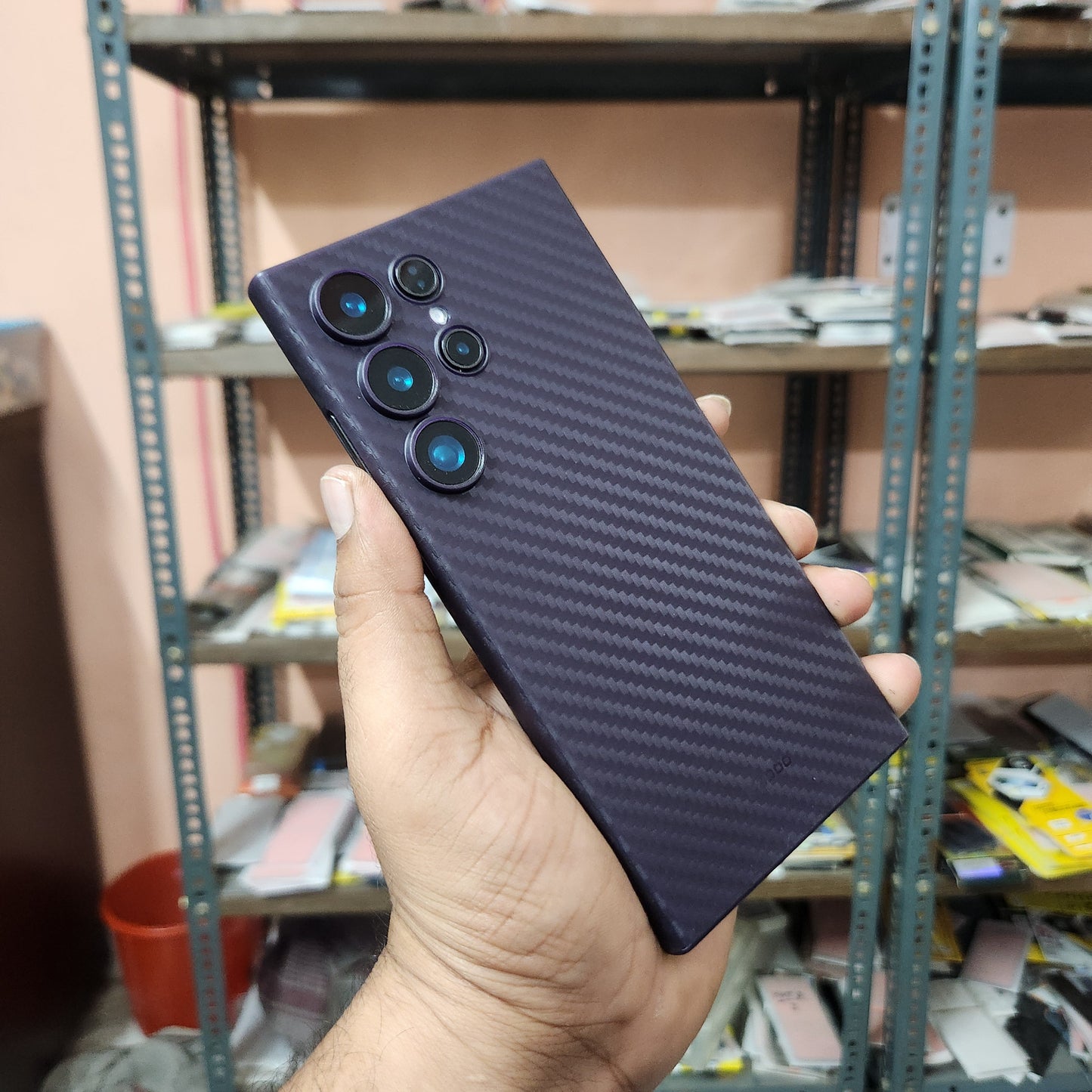 Samsung Galaxy S24 Ultra KZDOO Air Carbon Ultra Thin Paper Case with Camera Protection - Purple