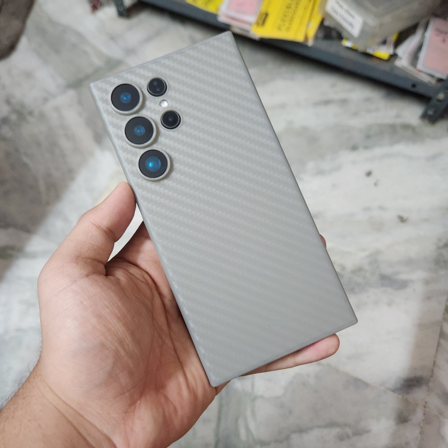 Samsung Galaxy S24 Ultra KZDOO Air Carbon Ultra Thin Paper Case with Camera Protection - Purple