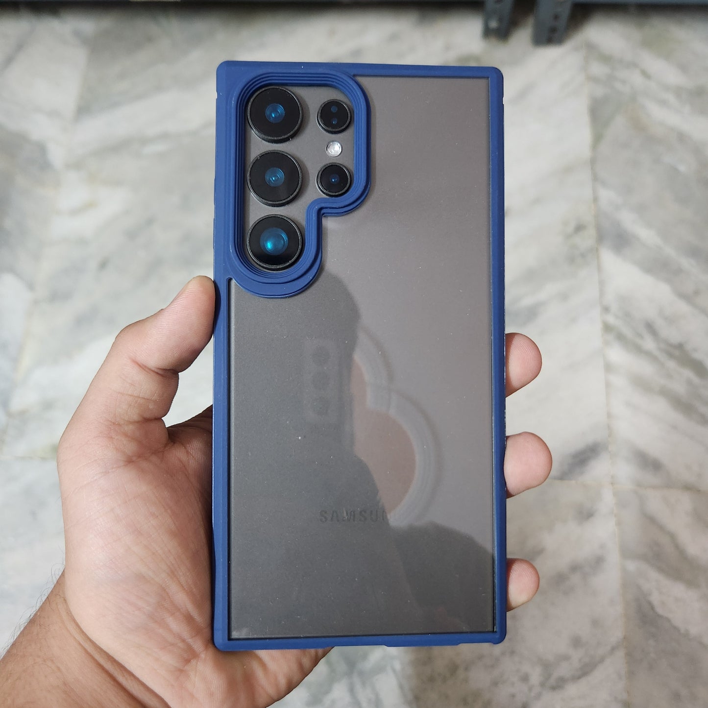 Samsung Galaxy S24 Ultra Hybrid Polycarbonate Bumper Case - Blue