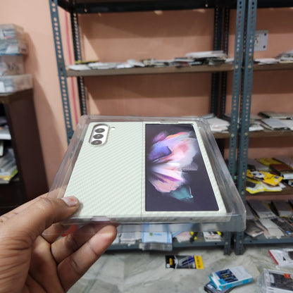 Samsung Galaxy Z Fold 6 0.6mm Super Slim Carbon Texture Aramid Fiber Case - Titanium