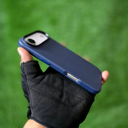 iPhone 17 Air Leather Cover, Genuine Kzdoo Noble Collection Series Leather Case - Blue