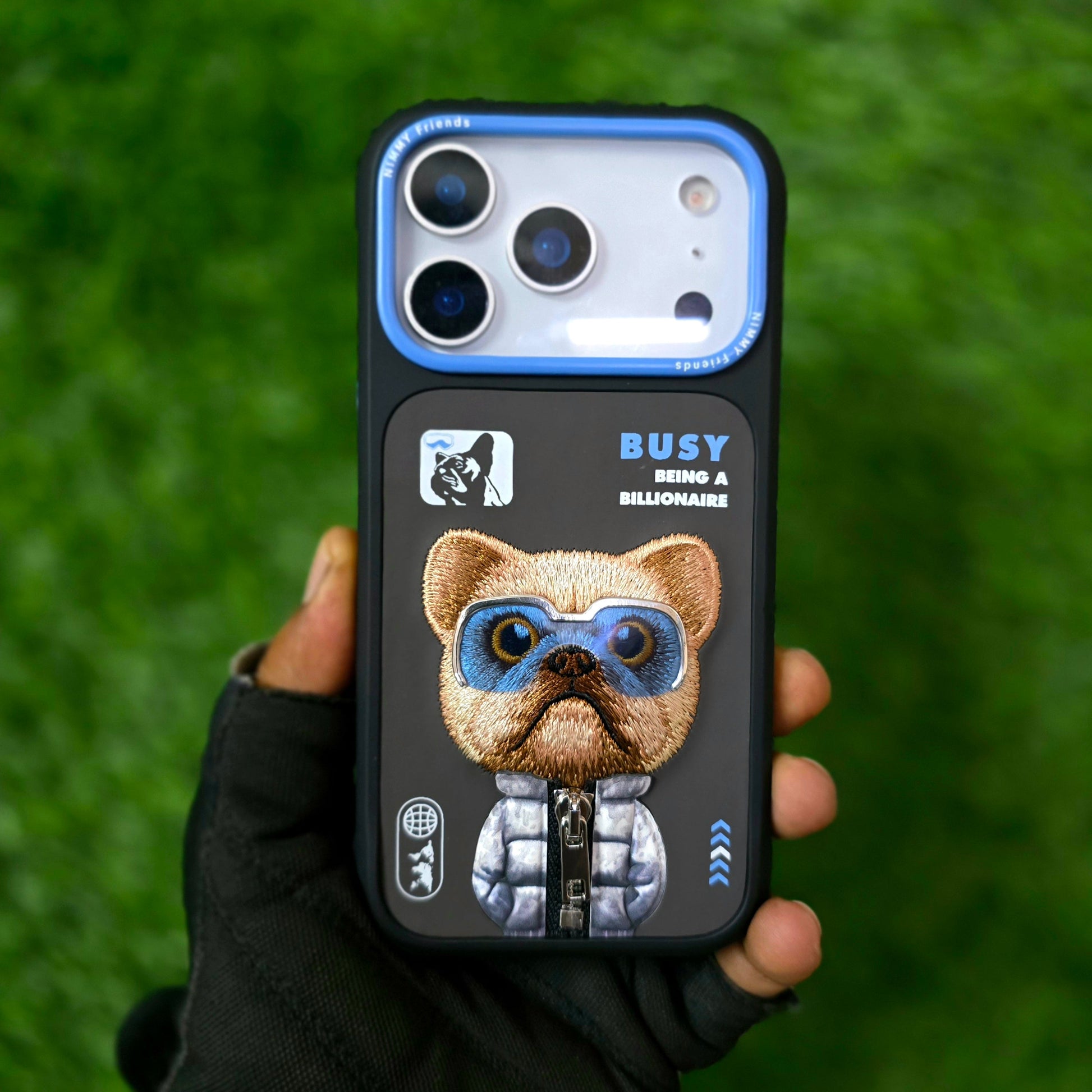 iPhone 17 Pro Max Nimmy Case, 3D Embroidery Winter Jacket Series Back Cover - Dog