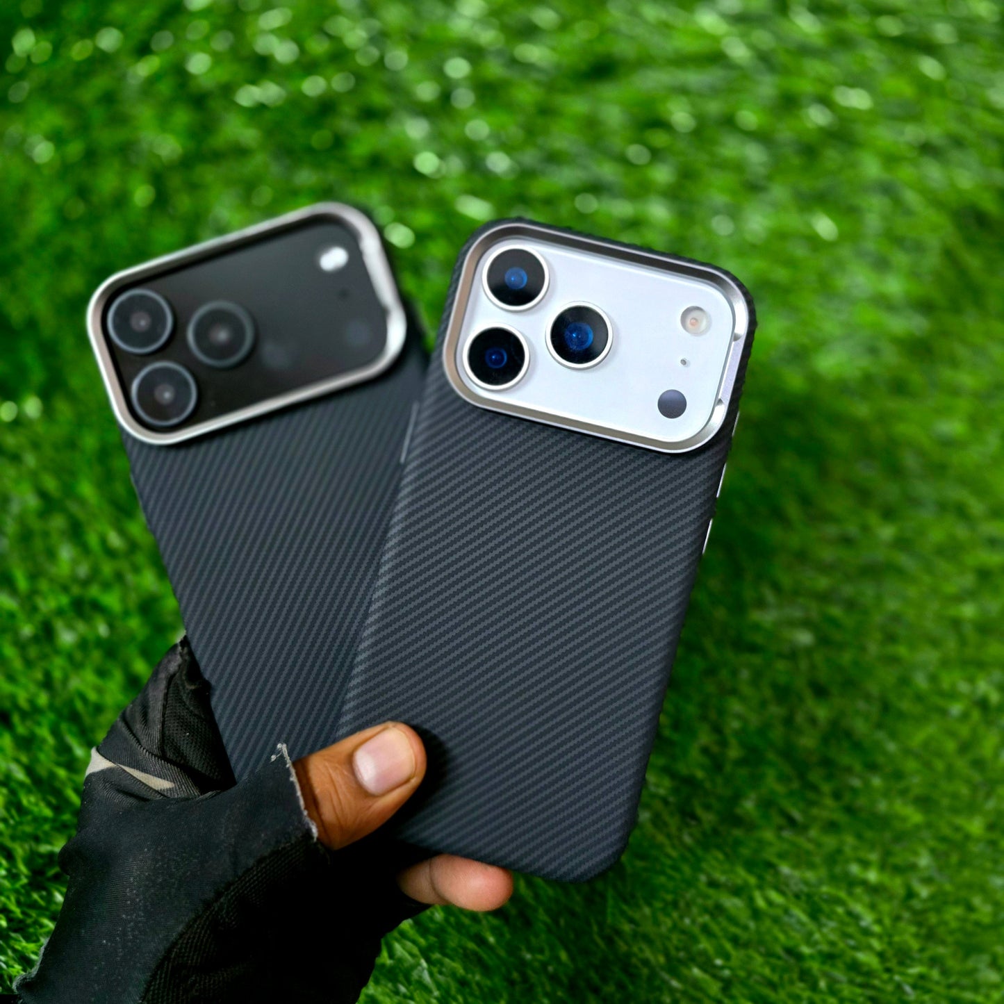 iPhone 17 Pro Max Carbon Case, 600D Carbon Fiber Texture Hard PC with Magsafe - Black