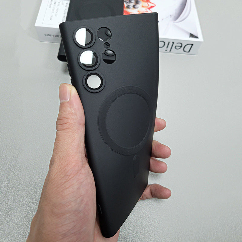 Samsung Galaxy S23 Ultra Silicon Magsafe Case With Camera Protection - Green