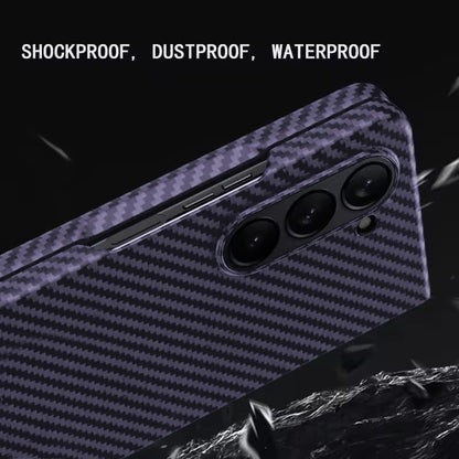 Samsung Galaxy Z Fold 6 0.6mm Super Slim Carbon Texture Aramid Fiber Case - Purple