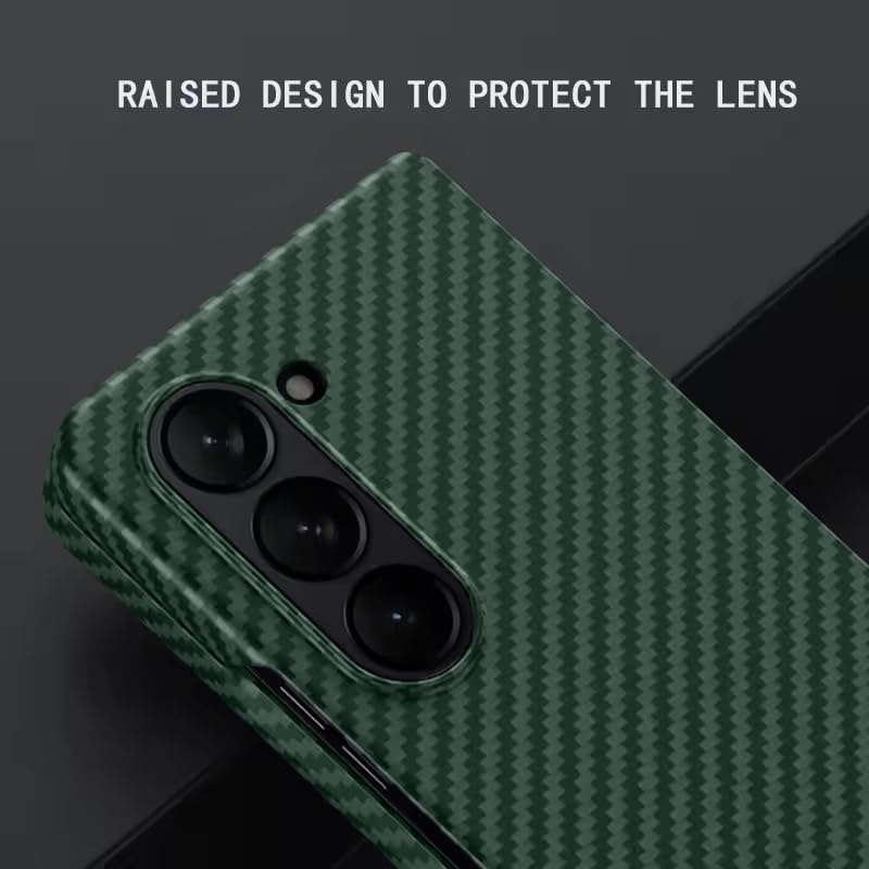 Samsung Galaxy Z Fold 6 0.6mm Super Slim Carbon Texture Aramid Fiber Case - Green