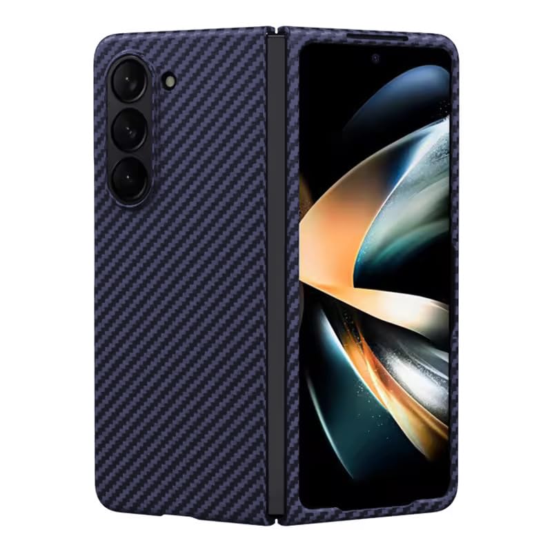 Samsung Galaxy Z Fold 6 0.6mm Super Slim Carbon Texture Aramid Fiber Case - Purple