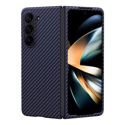 Samsung Galaxy Z Fold 6 0.6mm Super Slim Carbon Texture Aramid Fiber Case - Purple