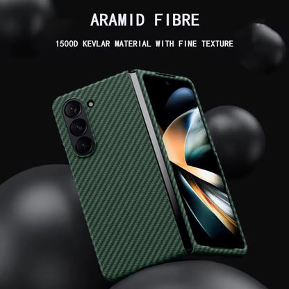 Samsung Galaxy Z Fold 6 0.6mm Super Slim Carbon Texture Aramid Fiber Case - Green
