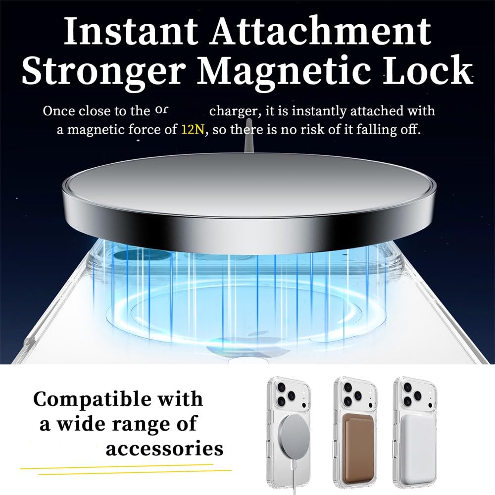 iPhone 17 Pro Max Anti Yellowing Series Transparent Cover with Magsafe - Clear