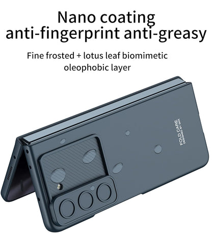 Samsung Galaxy Z Fold 6 GKK Ultra Thin Case with Slide Camera Cover Front in-Built Glass - Black