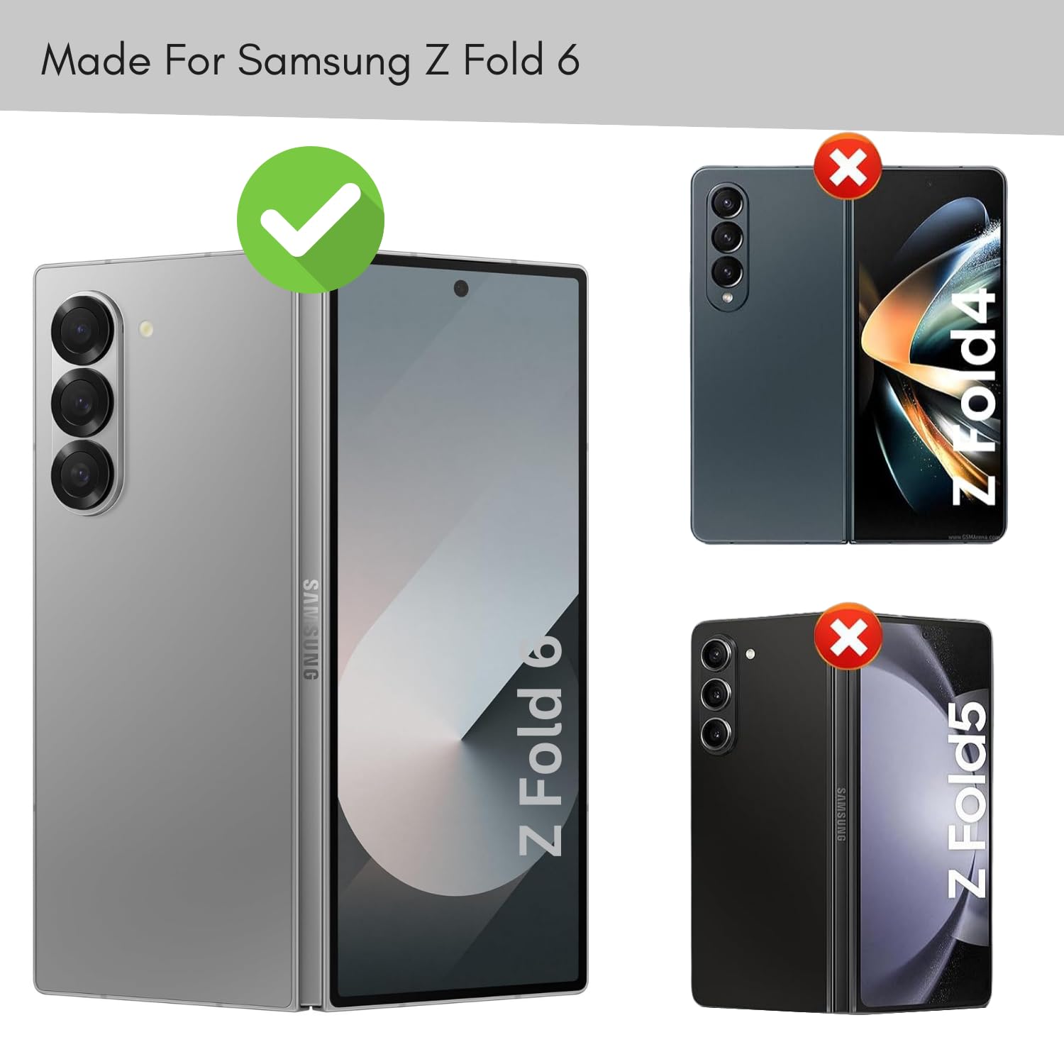 Samsung Galaxy Z Fold 6 Full Body 360° Protection Screen Guard (Not Tempered Glass) Set of 4
