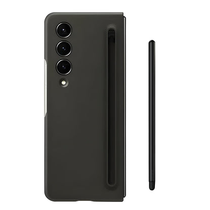 Samsung Galaxy Z Fold 6 Silky Liquid PC Matte S-Pen Case (With Front Glass) - Black