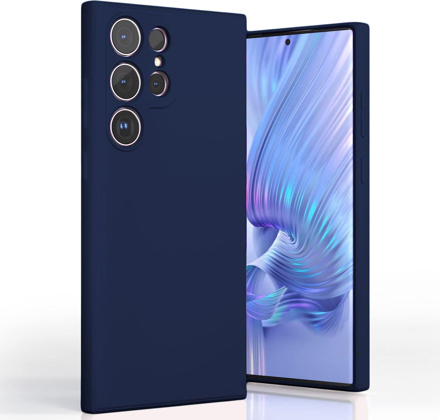 Samsung Galaxy S23 Ultra Original Flexible Matte Liquid Silicon Case With Logo - Blue