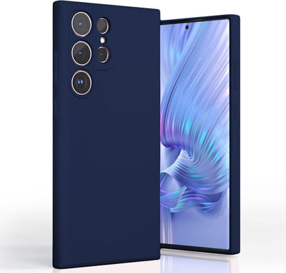 Samsung Galaxy S23 Ultra Original Flexible Matte Liquid Silicon Case With Logo - Blue