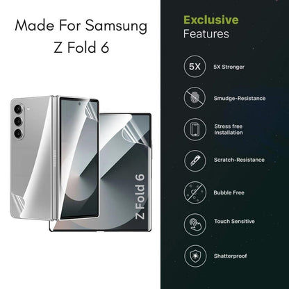 Samsung Galaxy Z Fold 6 Full Body 360° Protection Screen Guard (Not Tempered Glass) Set of 4