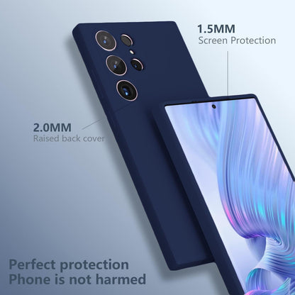 Samsung Galaxy S23 Ultra Original Flexible Matte Liquid Silicon Case With Logo - Blue