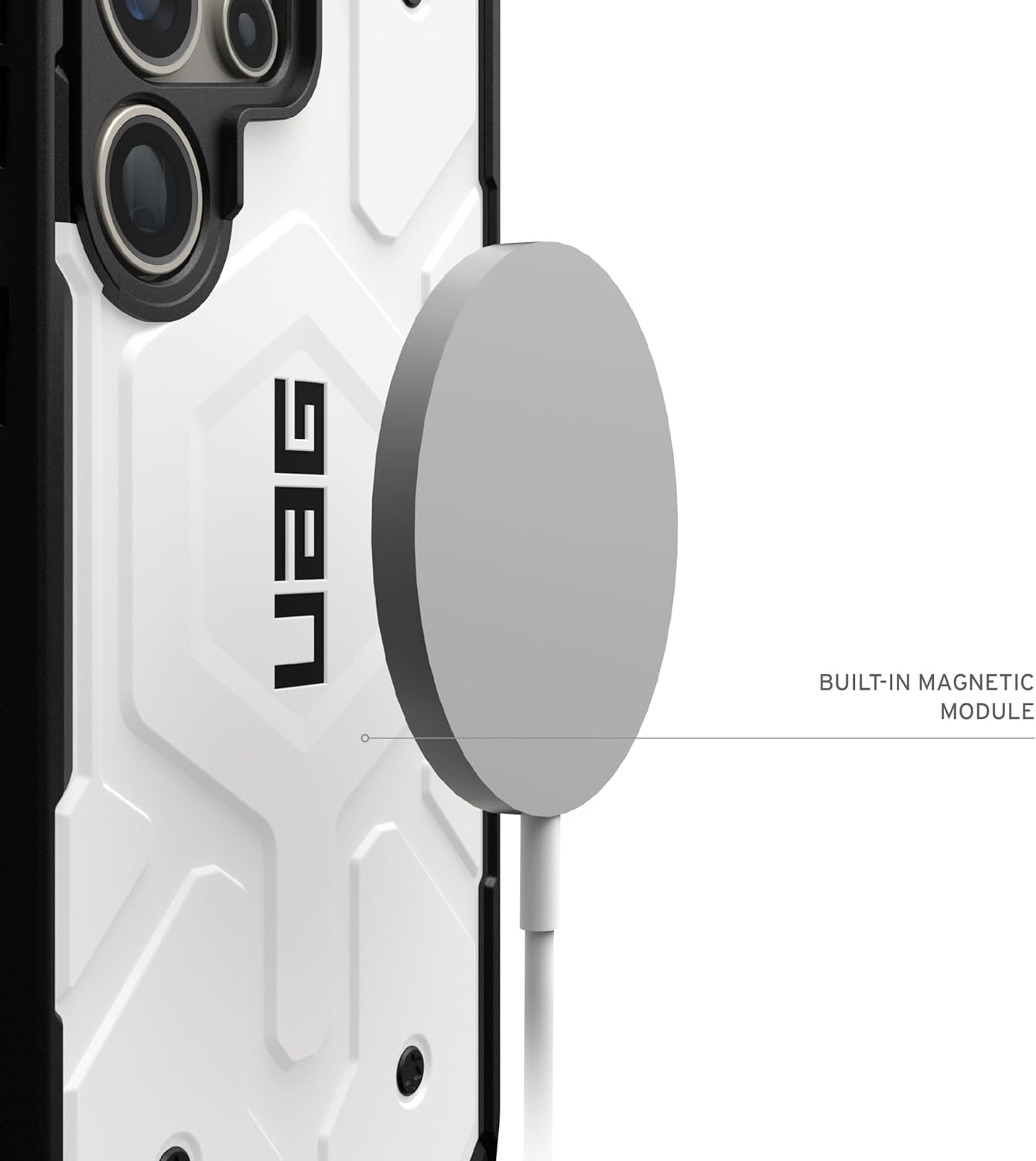 Samsung Galaxy S25 Ultra UAG Case, Pathfinder Clear Rugged Featherlight Shockproof Protective Magsafe Case - White