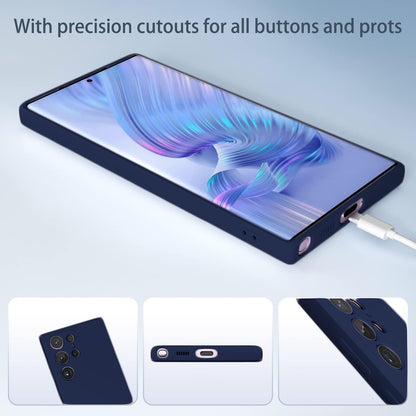 Samsung Galaxy S23 Ultra Original Flexible Matte Liquid Silicon Case With Logo - Blue