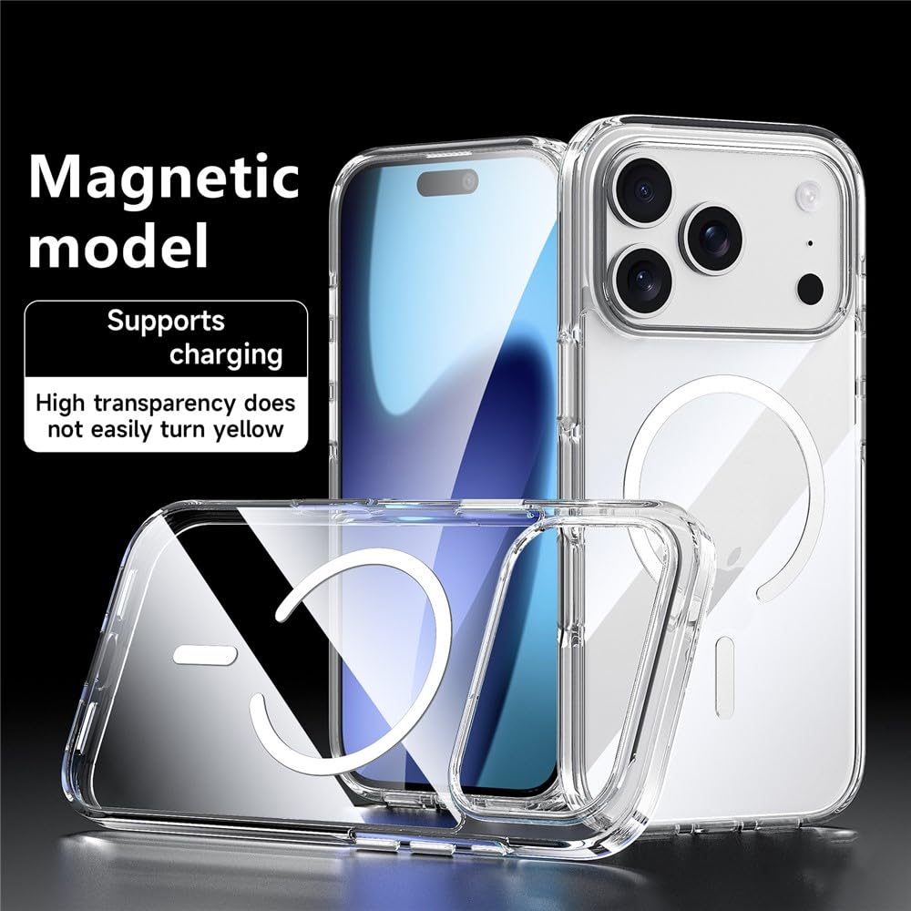 iPhone 17 Pro Max Anti Yellowing Series Transparent Cover with Magsafe - Clear