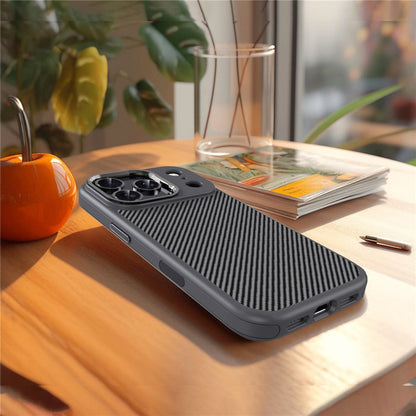 iPhone 17 Soft Carbon Texture Case with Camera Control Button and Magsafe - Grey