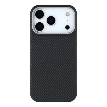 iPhone 17 Pro Max Carbon Case, 600D Carbon Fiber Texture Hard PC with Magsafe - Black