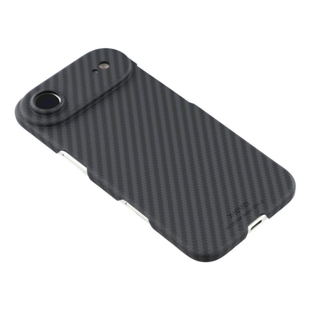 iPhone 17 Air 0.6mm Ultra Slim X-LEVEL Carbon Fiber Magnetic Cover with Magsafe - Black