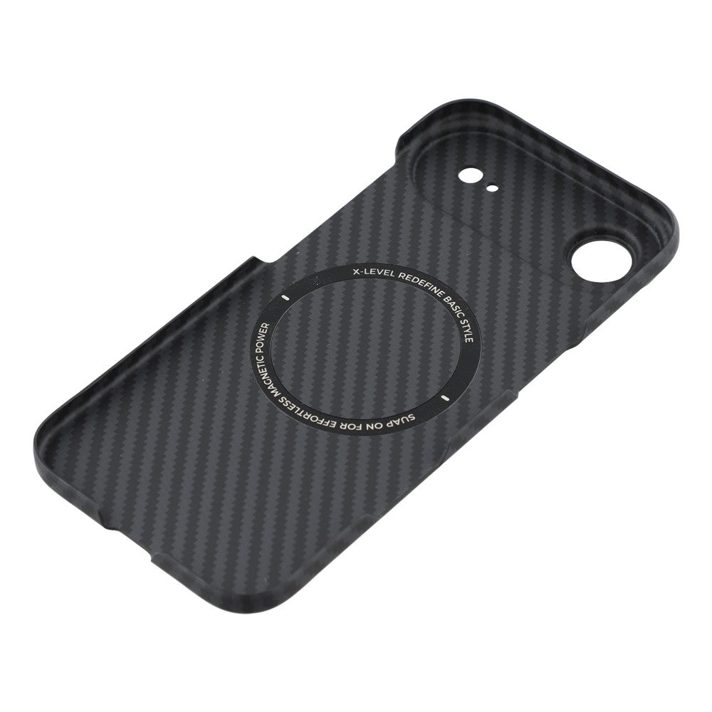 iPhone 17 Air 0.6mm Ultra Slim X-LEVEL Carbon Fiber Magnetic Cover with Magsafe - Black
