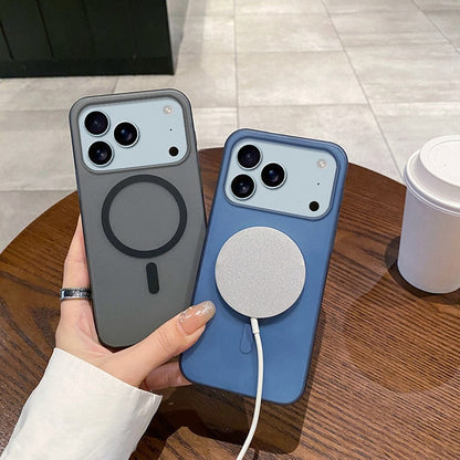 iPhone 17 Pro Max 0.8mm Thin Semi Transparent Matte Finish Smoky Cover with Magsafe - Black