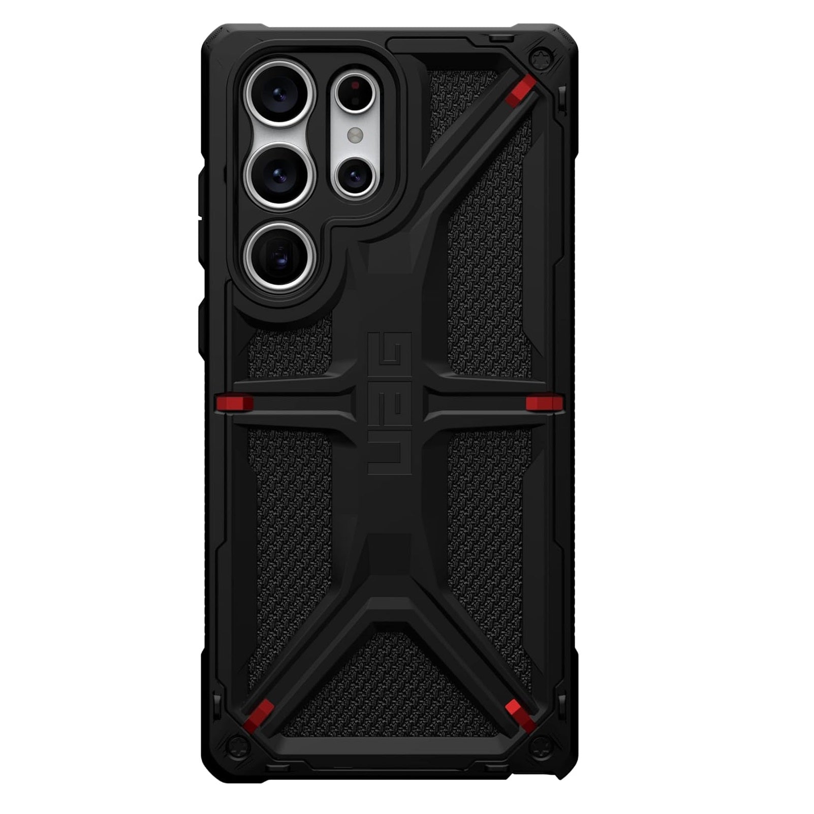 Samsung Galaxy S23 Ultra UAG Monarch Kevlar Series Rugged Heavy Duty Armor Case with 5 Red Dot - Black