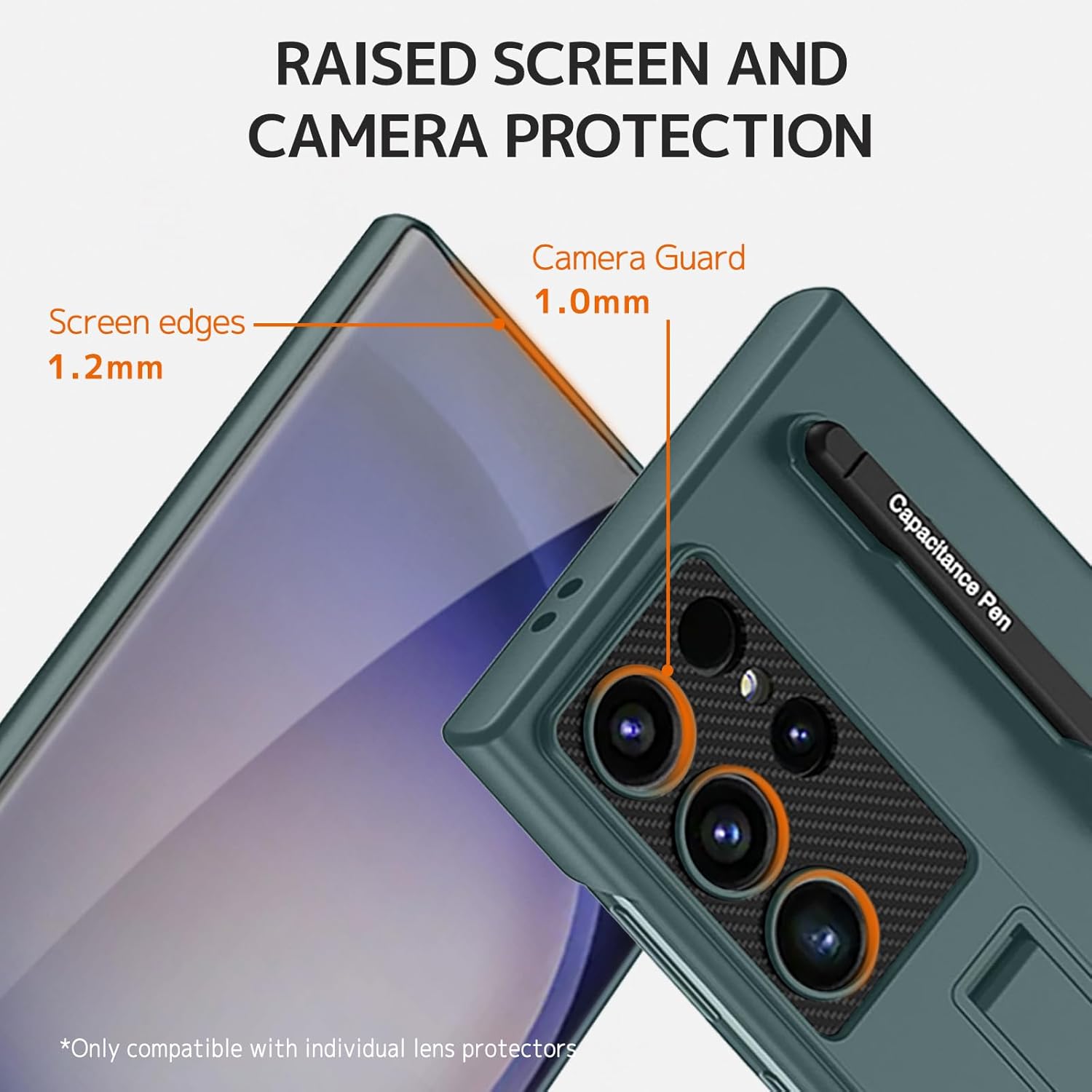 Samsung Galaxy S23 Ultra Super Slim Hard PC Light Weight with Kickstand & S Pen, Hard Protective Cover - Green