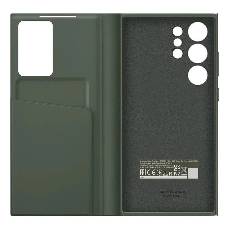 Samsung Galaxy S23 Ultra S-View Window Flip Wallet Case with Tap Control - Green
