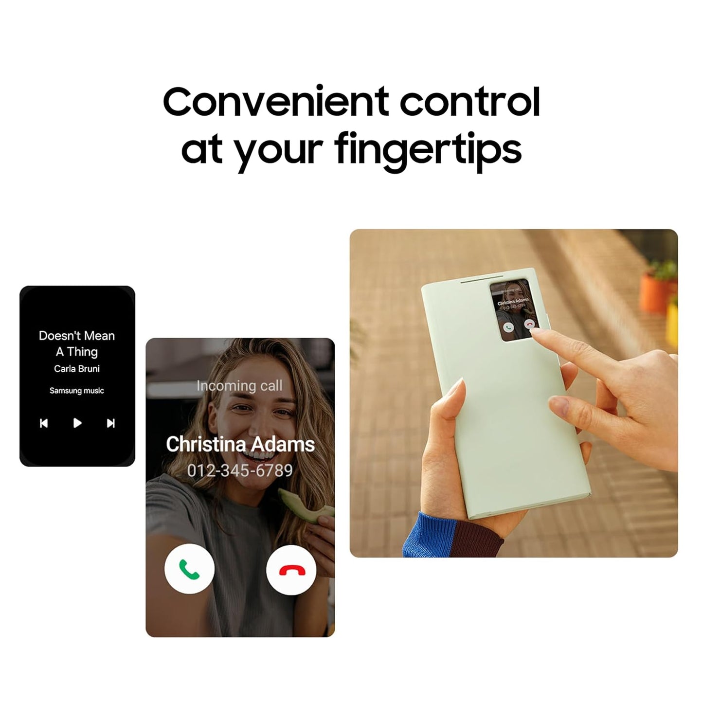 Samsung Galaxy S24 Ultra Smart S - View Window Flip Wallet Case with Tap Control - Mint Green