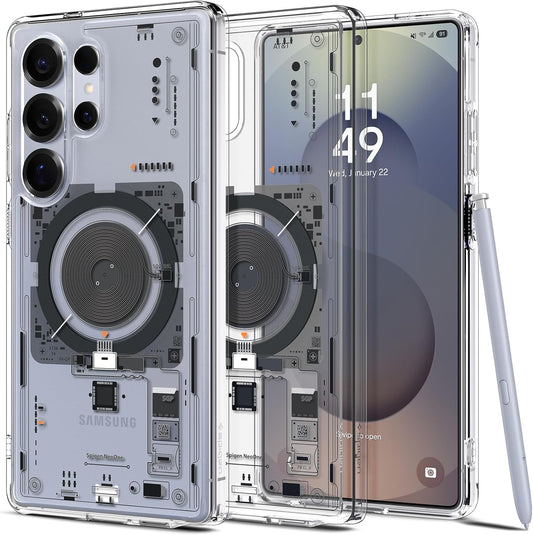 Samsung Galaxy S25 Ultra Zero One Machinery Design Shockproof Case with Magsafe - Clear