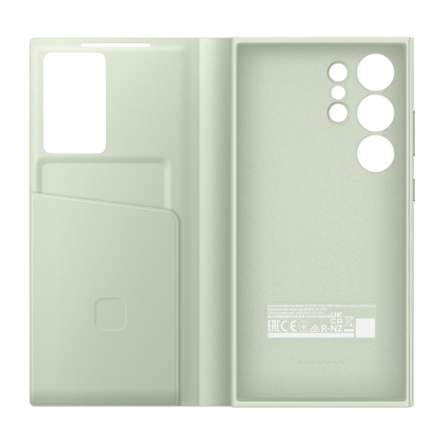 Samsung Galaxy S24 Ultra Smart S - View Window Flip Wallet Case with Tap Control - Mint Green