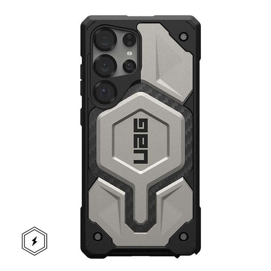 Samsung Galaxy S24 Ultra Monarch Pro (Inner Carban) Rugged Armor UAG Case with Magsafe - Light Grey