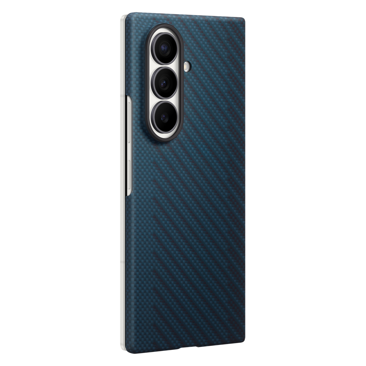 Samsung Fold8 Ultra Carbon Case, 0.8mm Slim Carbon Fiber Cover with Magsafe and Logo - Blue