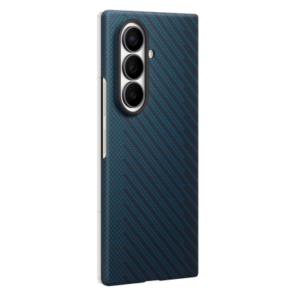 Samsung Fold8 Ultra Carbon Case, 0.8mm Slim Carbon Fiber Cover with Magsafe and Logo - Blue