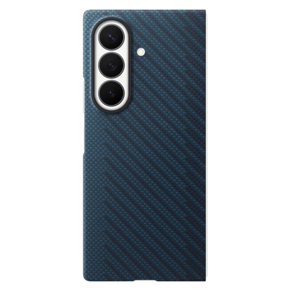 Samsung Fold8 Ultra Carbon Case, 0.8mm Slim Carbon Fiber Cover with Magsafe and Logo - Blue