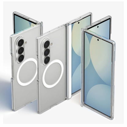 Samsung Fold8 Ultra Transparent Case, Cristal Clear Anti-Yellowing Magnetic Magsafe Case with Hinge Protection