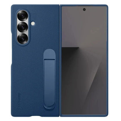 Samsung Z Fold8 Ultra Leather Case, Kindsuit Leather Cover with Kickstand - Blue