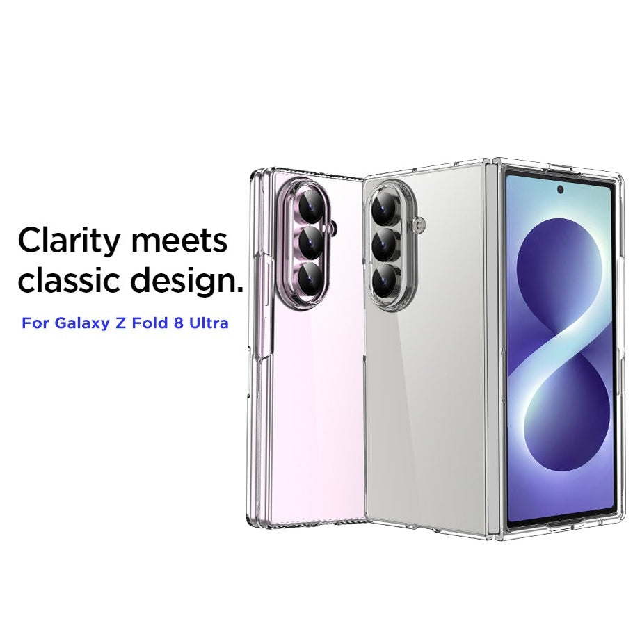 Samsung Z Fold8 Ultra Transparent Case, Crystal Clear Anti-Yellowing Back Cover