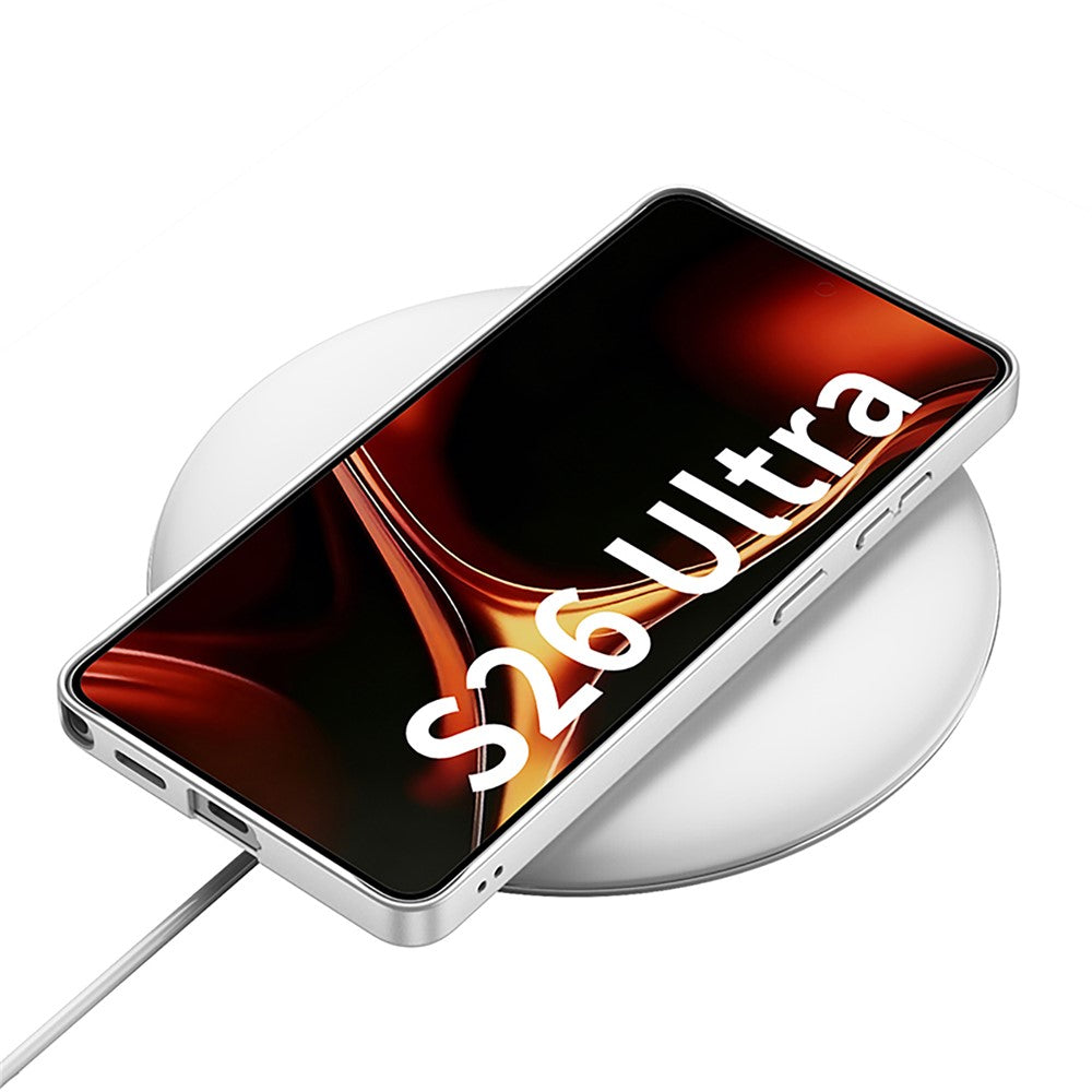 Samsung Galaxy S26 Ultra GKK Hard PC Shell Wrist Strap, Built-in Kickstand with Grip Holder - Silver