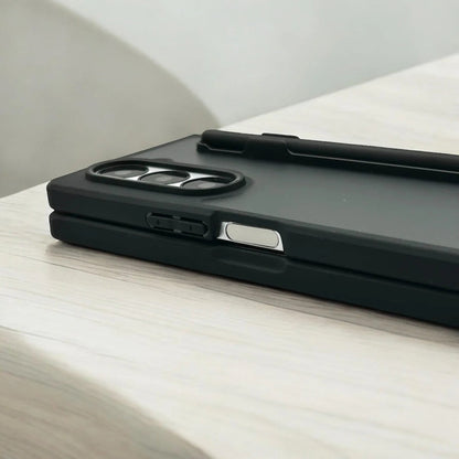 Samsung Galaxy Z Fold7 S-Pen Case, Smoky Anti-Fingerprint Hybrid Case with Hinge Protection S-Pen Cover